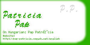 patricia pap business card